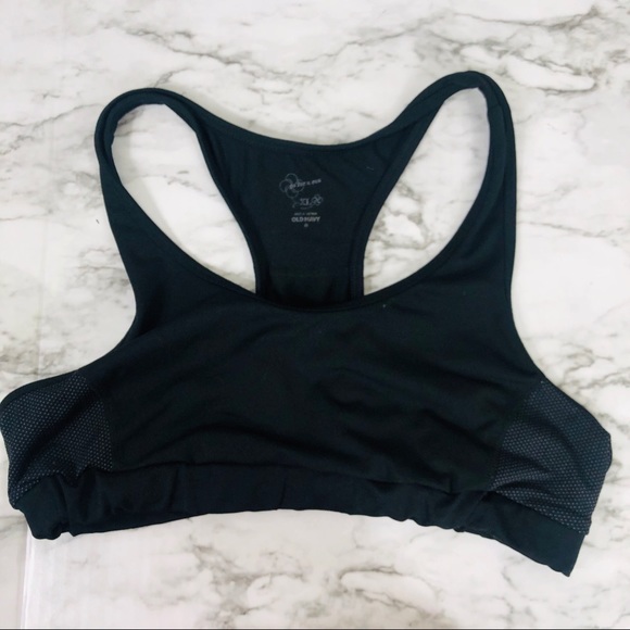 black racerback sports bra